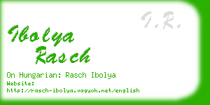 ibolya rasch business card